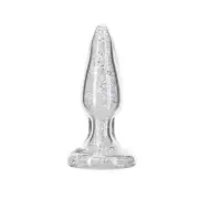 Стеклянная анальная пробка Pillow Talk Fancy Luxurious Glass Anal Plug, ⌀3,1см, вибропуля в подарок photo 1