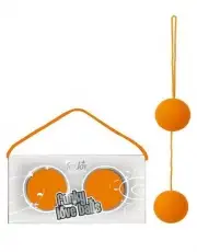 Вагинальные шарики FUNKY LOVE BALLS, оранжевые, 3.5 см