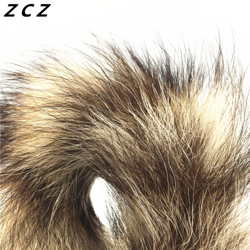Анальная пробка ZCZ WA049b из силикона с хвостом их меха енота, 35х80 мм photo 1