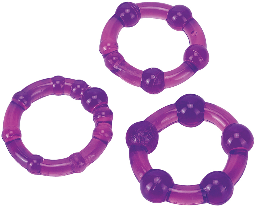 Набор эрекционных колец Ultra Soft & Stretchy Pro Rings Purple
