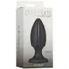Анальный плаг с каналами для смазки Doc Johnson Platinum Premium Silicone - The Rocket - Black photo 2