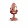 Металева анальна пробка із прикрасою у вигляді кристалу Dorcel - Diamond Plug Rose Gold L photo 2