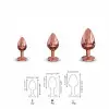 Металева анальна пробка із прикрасою у вигляді кристалу Dorcel - Diamond Plug Rose Gold L photo 7