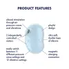 Вакуумный клиторальный стимулятор с вибрацией Satisfyer Cutie Ghost Blue photo 3