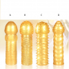4 вида насадок на пенис, ребристые, золотого цвета photo 2
