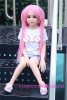 Миниатюрная секс-кукла с розовыми волосами, 100 см  photo 5