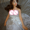 Миниатюрная секс-кукла в ажурном белом платье 135 см,  photo 4