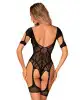 Нейлоновий бодістокінг з імітацією гартер Obsessive Bodystocking G334 S/M/L, black, з доступом photo 2