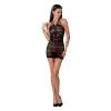 Бодистокинг Passion BS063 black, платье-сетка халтер photo 3