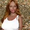 Реалистичная силиконовая кукла с большой грудью темнокожая JELLYDOLL 156 см photo 3