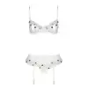 Сексуальний комплект з поясом для панчіх LOVELIA SET white XXL/XXXL - Passion photo 5