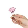 Стеклянная анальная пробка Pillow Talk Rosy Luxurious Glass Anal Plug, ⌀3,3 см, вибропуля в подарок photo 6