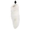Силіконова анальна пробка з хвостом із натурального хутра Art of Sex size M White fox photo 2