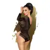 Боді Penthouse High On Love XL Black, глибокий виріз на спині, імітація стреп photo 2
