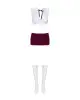 Еротичний костюм студентки Obsessive Student 4 pcs costume S/M, топ, спідниця, стринги, гольфи photo 3