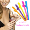 Разноцветные трубочки для коктейлей, светятся в темноте - 15 шт.  photo 2