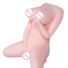 Мастурбатор силиконовый в виде женской фигурки с 2 отверстиями и пышным бюстом photo 3