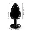 Металева анальна пробка із прикрасою у вигляді кристалу Dorcel - Diamond Plug BLACK L photo 3