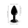 Металева анальна пробка із прикрасою у вигляді кристалу Dorcel - Diamond Plug BLACK S photo 3
