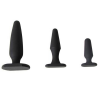 Анальные пробки из силикона, цвет черный photo 2