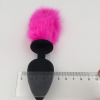 Анальная пробка. Силикон. Розовый короткий хвост.  photo 4