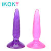 Анальная пробка IKOKY ребристая из силикона photo 2