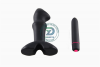 Черная анальная пробка с вибрацией photo 4