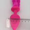 Анальная пробка Zcz WQ1269-3 из силикона с коротким хвостом, цвет розовый, 41 х 92 мм  photo 4