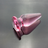 Большая анальная пробка из стекла, цвет розовый, 4х10 см photo 6