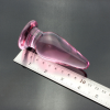 Большая анальная пробка из стекла, цвет розовый, 4х10 см photo 3