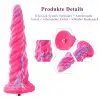 Фантазійний фалоімітатор 10.12″ для секс-машин Hismith Silicone Dildo rose Monster Series photo 2