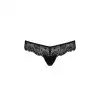 Кружевные трусики-танга с атласным бантиком Naja Thong black S/M - Passion photo 5
