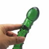 Двойной фаллоимитатор из стекла, цвет зеленый photo 3