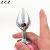 Металлическая анальная пробка ZCZ WA079b с розовым хвостом photo 3