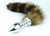 Анальная пробка металлическая с лисьим хвостом photo 3