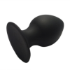 Анальная пробка. Силикон. Черная. 9,5 см photo 2