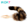 Анальная пробка IKOKY из стекла с хвостом photo 2