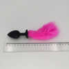 Черные силиконовые анальные пробки с розовыми хвостами Zcz 3 шт./лот  photo 4