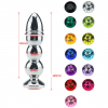 Металлическая анальная пробка с шариками photo 3