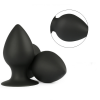Силиконовая анальная пробка, цвет черный photo 3