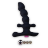 Анальный вибратор из силикона, цвет черный photo 5
