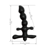 Анальный вибратор из силикона, цвет черный photo 6