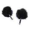 Мини анальная пробка со стальным шариком и пушистым хвостиком photo 3