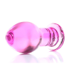 Стеклянная анальная пробка, цвет розовый photo 3