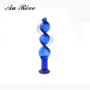 Стеклянный фаллоимитатор AuReve, цвет синий photo 3