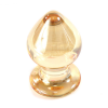 Анальная пробка золотого цвета butt plug 56 мм photo 4