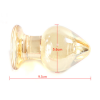 Анальная пробка золотого цвета butt plug 56 мм photo 5