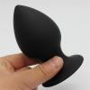 Анальная пробка черная, 80 на 42 мм photo 2