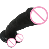 Фаллоимитатор. Реалистичный. Силикон. Черный. На присоске. photo 3