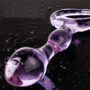 Анальные шарики из фиолетового стекла photo 3